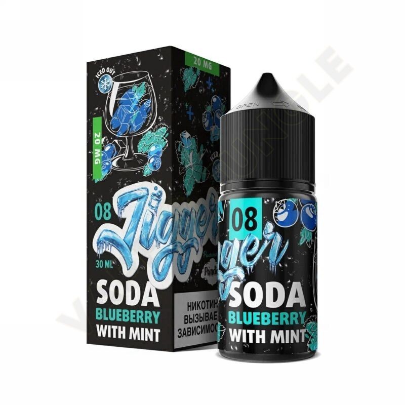 Jigger Salt HARD 30ml 20mg Soda Blueberry with Mint