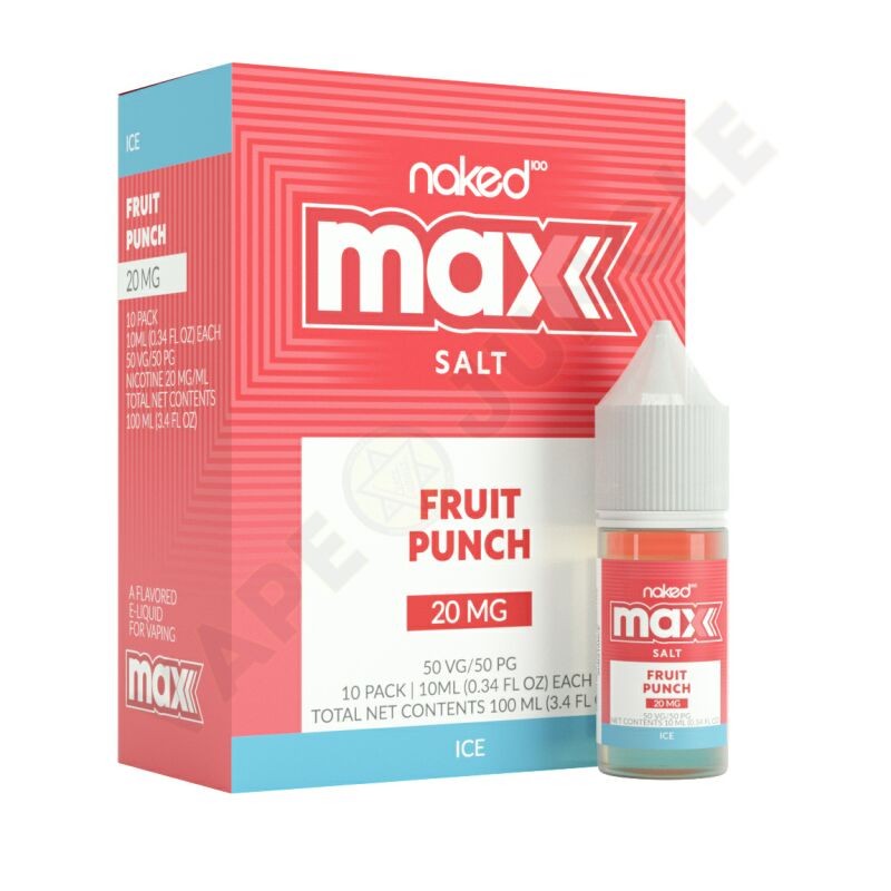 Naked 100 MAX Salt 10ml 20mg Fruit Punch Ice