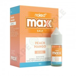 Naked 100 MAX Salt 10ml 20mg Peach Mango Ice